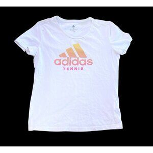 Adidas Tennis Climalite White Athletic T-Shirt Women’s Small Logo Tee
